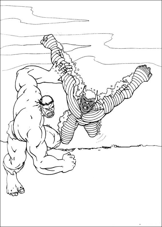 Plansa de colorat cu Hulk 58 54